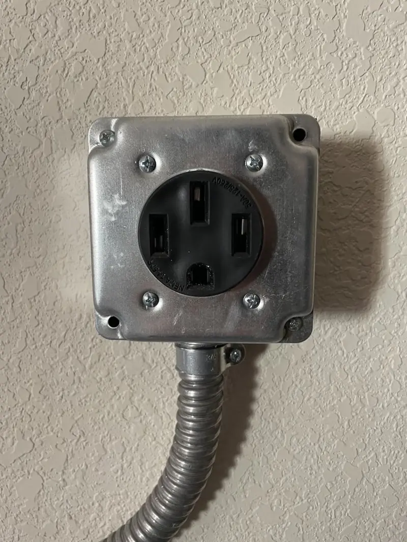 NEMA 14-50 outlet installed for Electrical Panel Upgrade in Durant